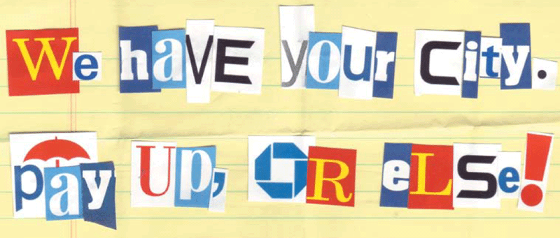 We Have Your City ransom note
