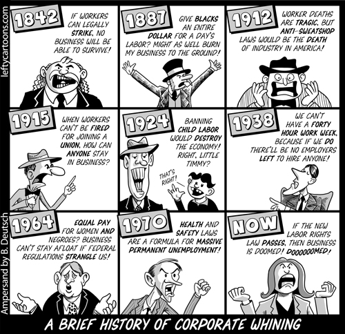Ampersand cartoon on labor history