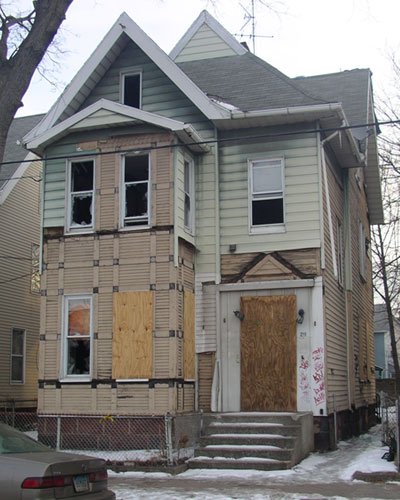 Home in New Haven Connecticut after foreclosure and eviction of tenants by Deutsch Bank