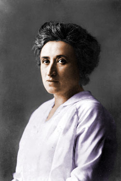 Colorized photo of Rosa Luxemburg