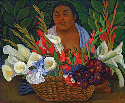 Diego Rivera, The Flower Seller, 1926; Honolulu Museum of Art.