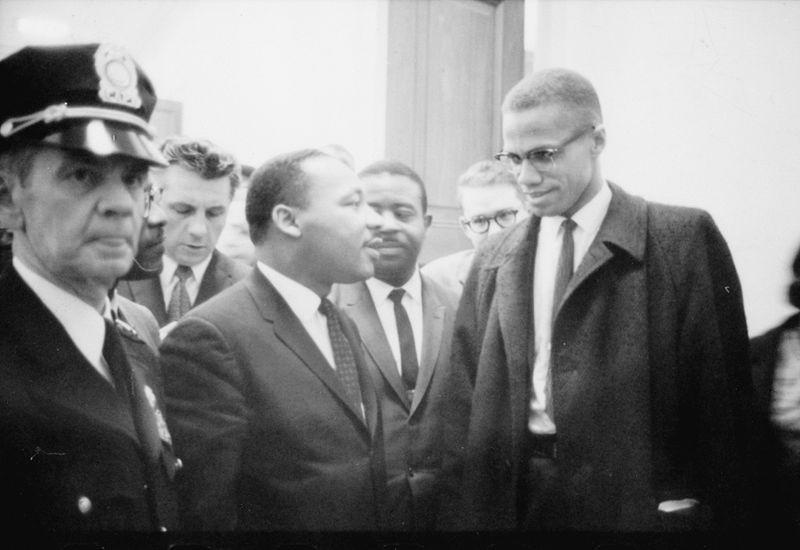 Martin Luther King, Jr. with Malcolm X, March 1964