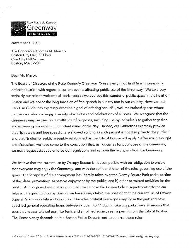 Greenway Letter