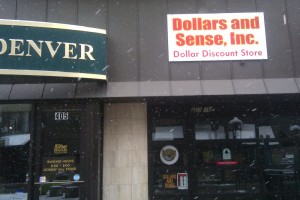 Dollars & Sense dollar store, downtown Denver