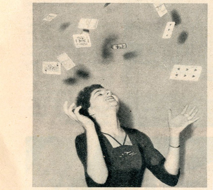 Woman with Cards