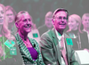 Alice Walton and Jim Walton at the 2011 Walmart Shareholders Meeting