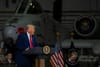 President Donald Trump delivers remarks to troops at Selfridge Air National Guard Base, Harrison Township, Mich., April 29, 2025.
